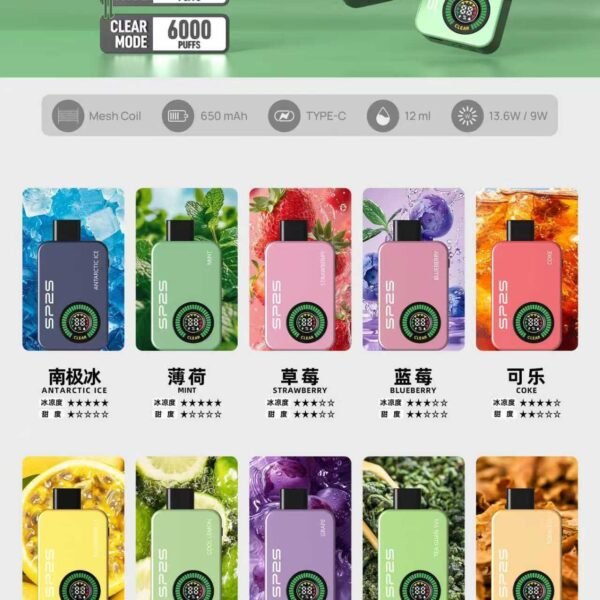 SP2S思博瑞 一次性拋棄式電子煙12000口